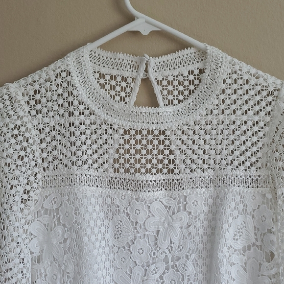 BHLDN White Long Sleeve Lace Wedding Dress Or Any Occassion - Picture 2 of 13